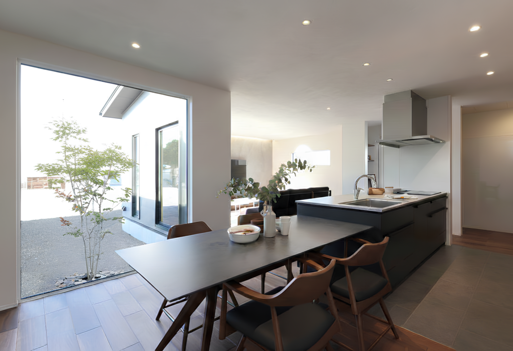 横並びのダインぐキッチン