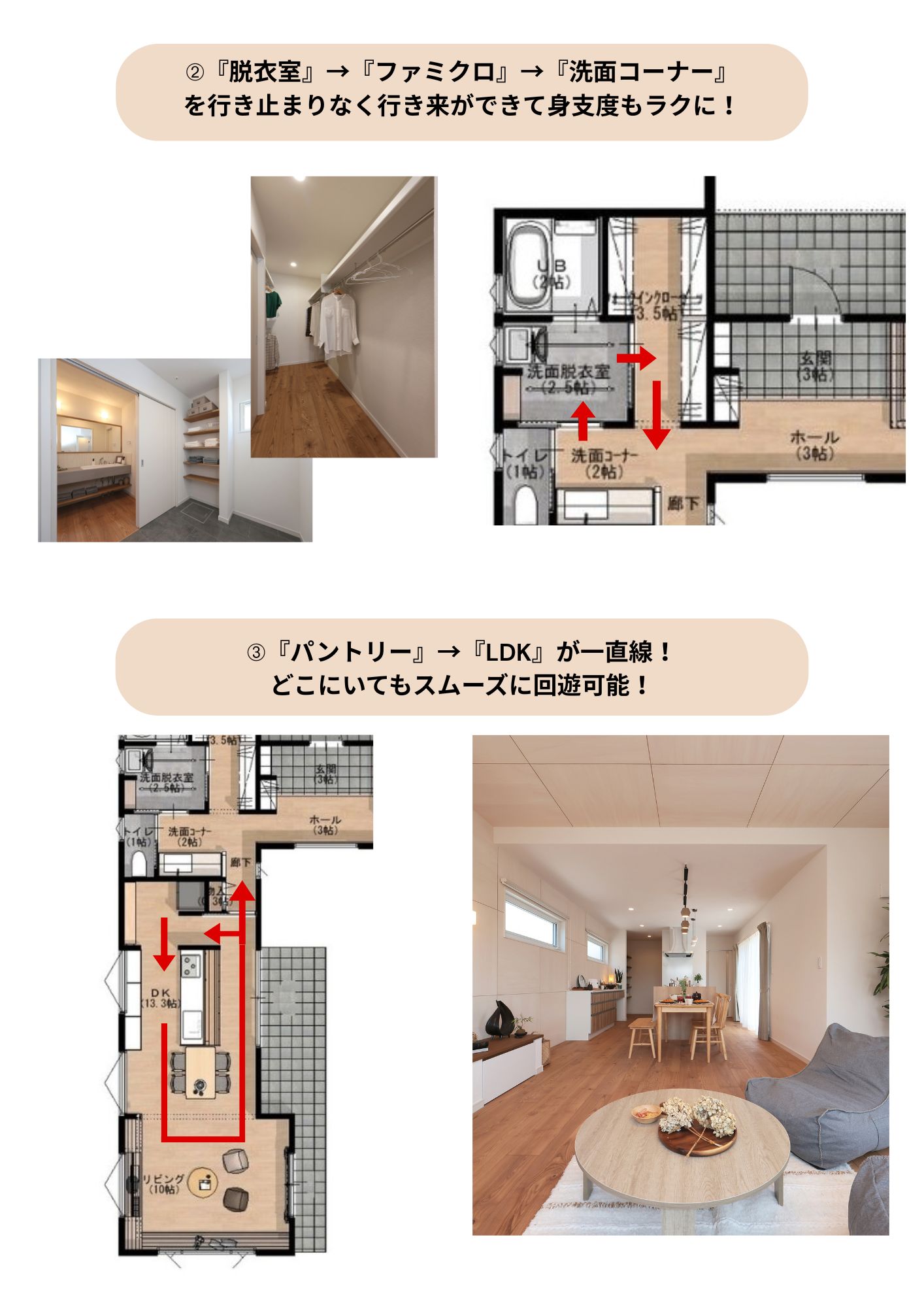 生活動線の良い平屋