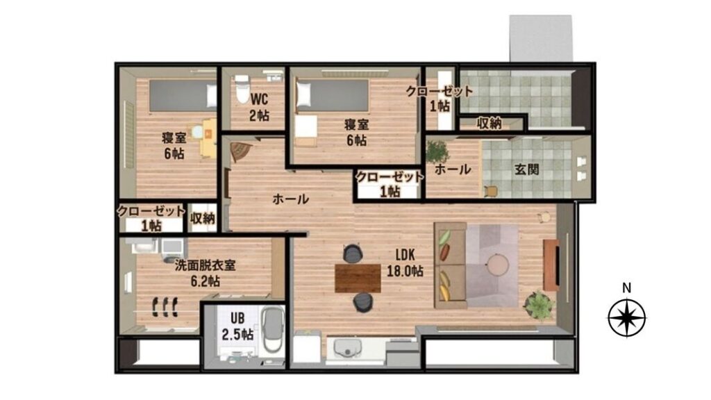 ゆとりを持った設計で毎日を快適に送れる家