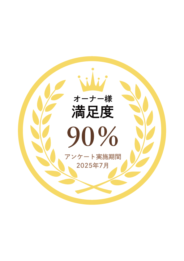 オーナー様満足度92.9%