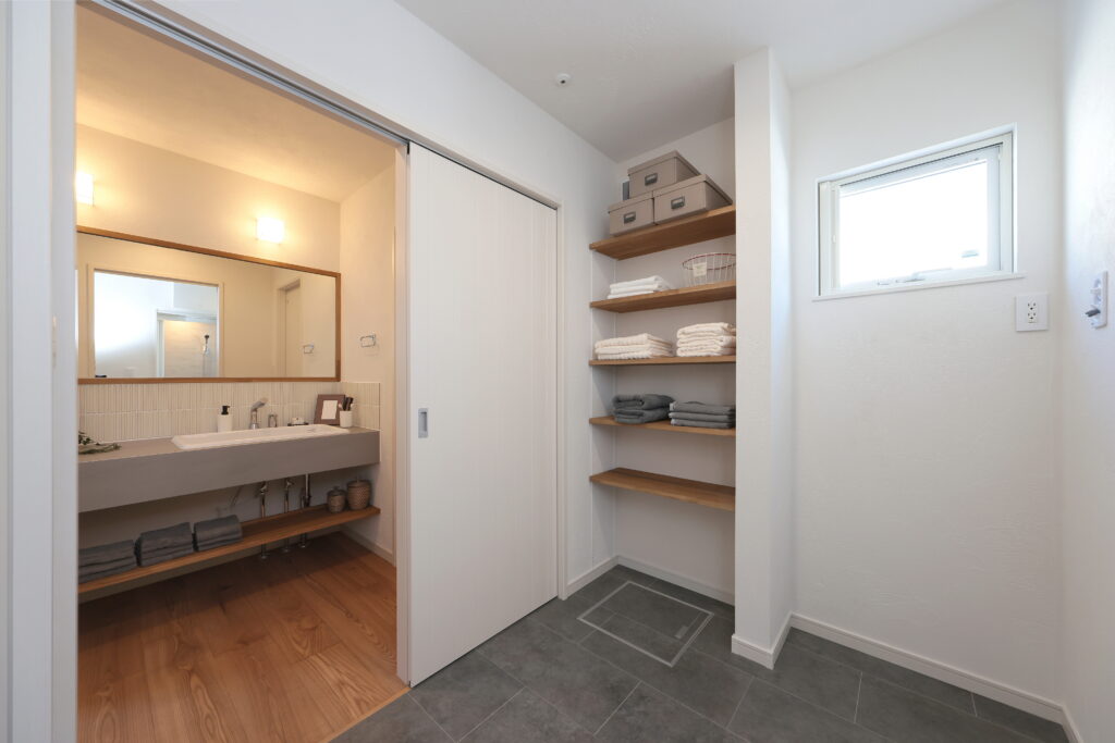 家事ラク動線 動線の良い脱衣室