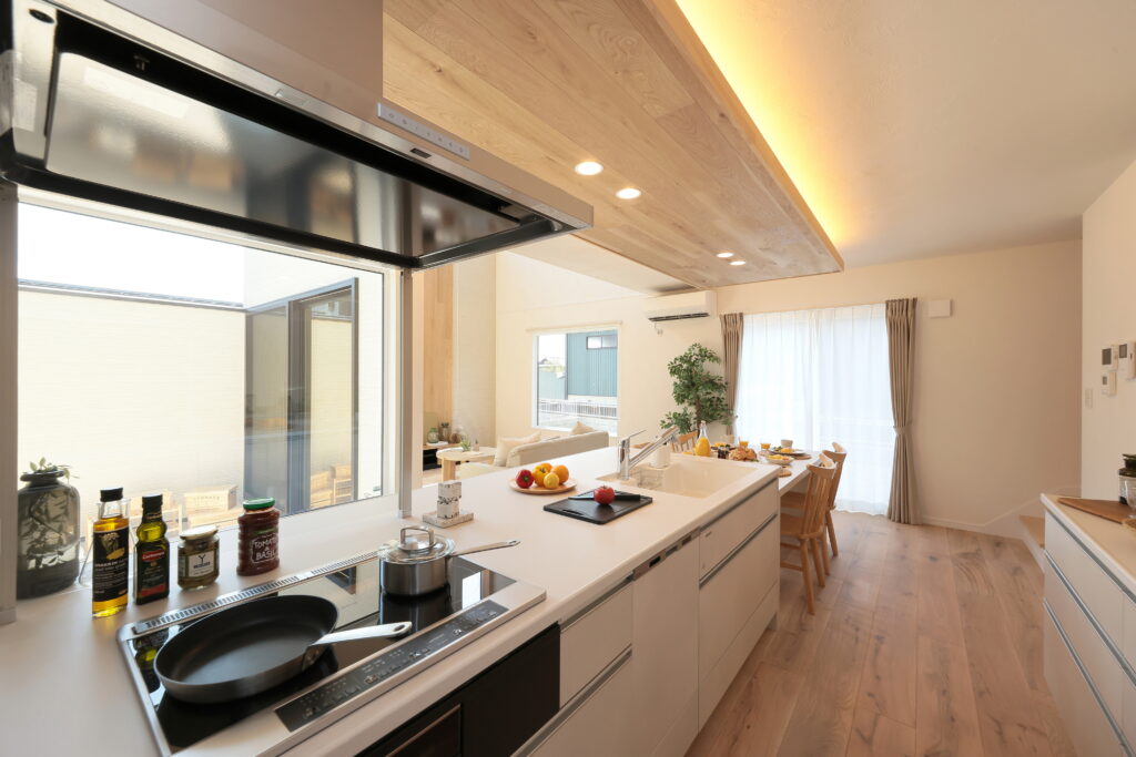 家事が楽になる動線 統一感のあるキッチン