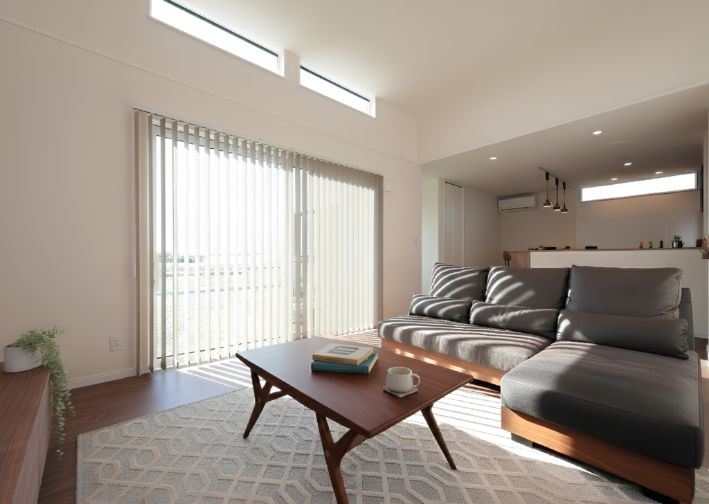 外との繋がりを感じる明るいLDK