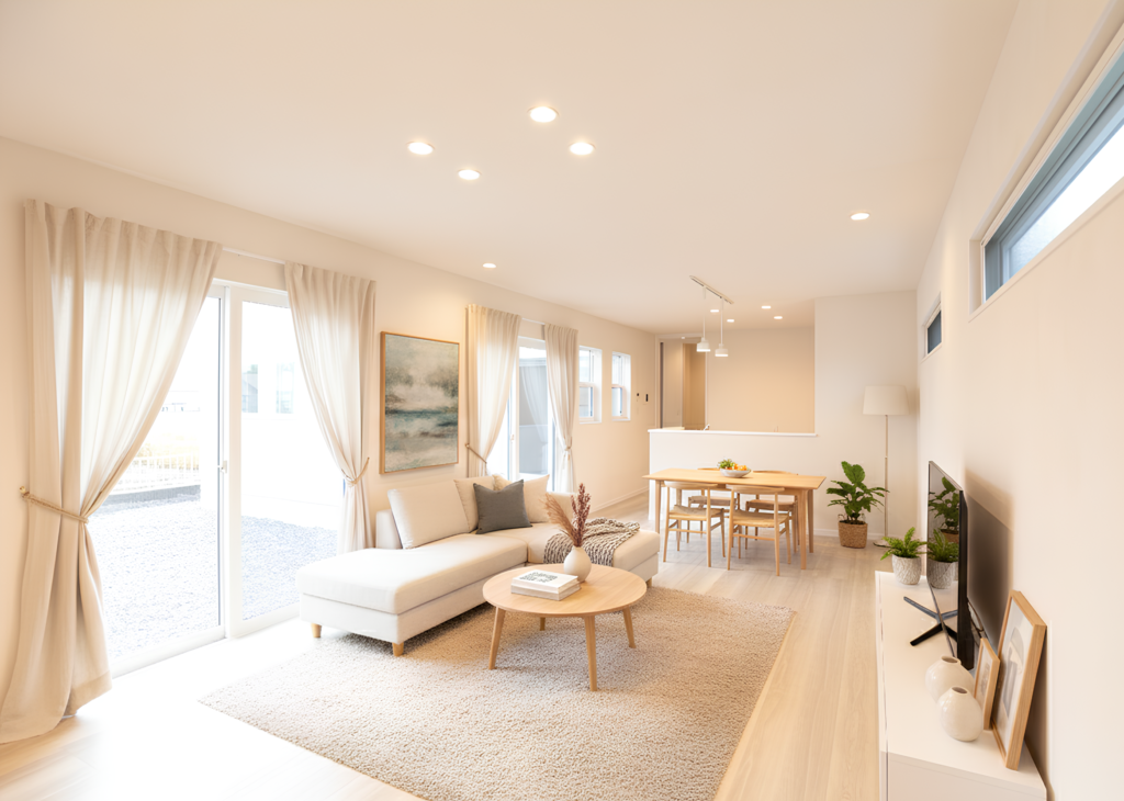 自然光に満ちた大空間LDK