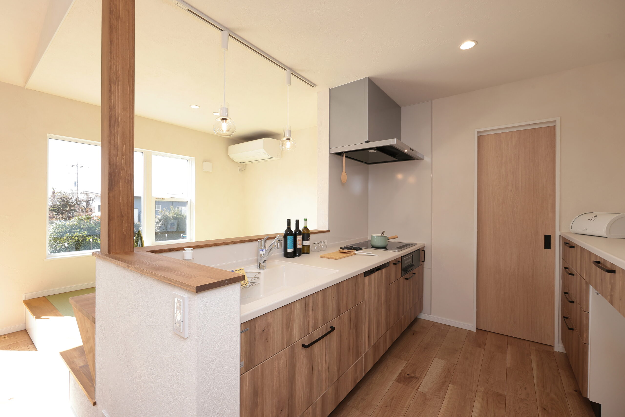 人造大理石のキッチン