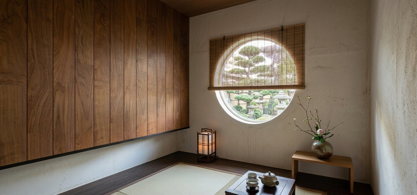 丸窓を採用した和室