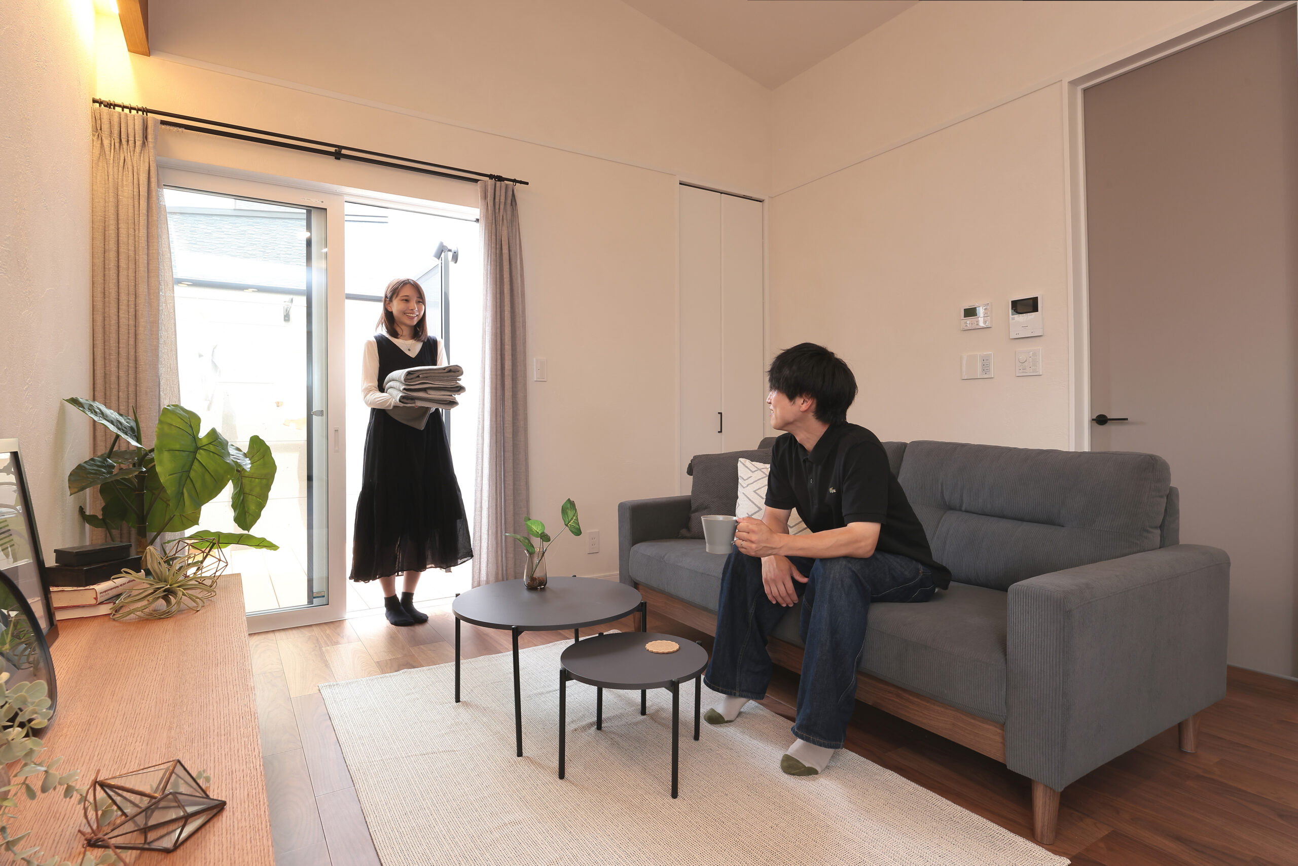 リビングと中庭のつながり