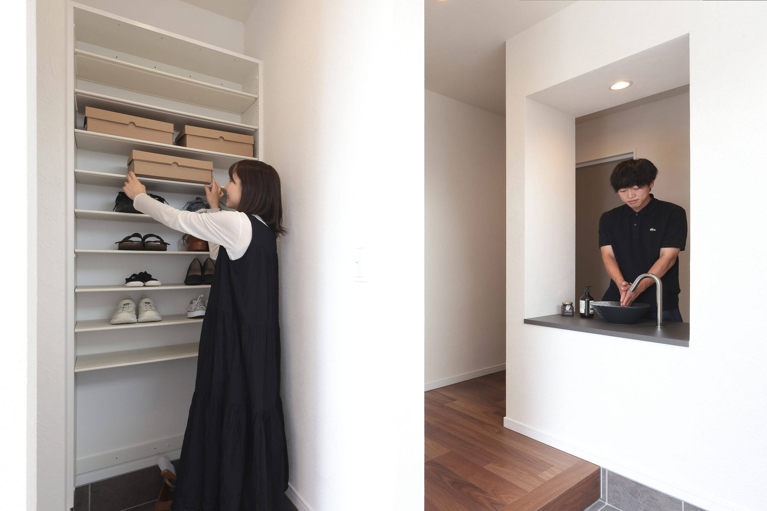 使い勝手の良い玄関